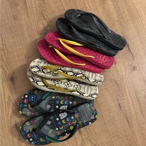 Havaianas Women's Flip Flops - Black, Red, Yellow, Beige